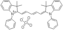 CAS # 288403-55-4, 2-[(1E,3E)-5-(3,3-Dimethyl-1-phenyl-1,3-dihydro-2H-indol-2-ylidene)-1,3-pentadienyl]-3,3-dimethyl-1-phenyl-3H-indolium perchlorate