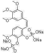 康普立停 A1 二磷酸酯四钠盐分子结构 (CAS 288847-34-7)