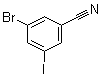 3-溴-5-碘苯腈分子结构 (CAS 289039-21-0)