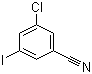 3-氯-5-碘苯腈分子结构 (CAS 289039-30-1)