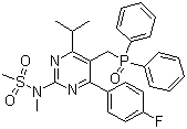 N-[5-(二苯基膦酰甲基)-4-(4-氟苯基)-6-异丙基嘧啶-2-基]-N-甲基甲磺酰胺分子结构 (CAS 289042-10-0)