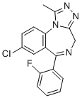 氟阿普唑仑分子结构 (CAS 28910-91-0)