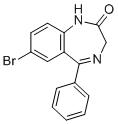 structure of CAS# 2894-61-3, 7-溴-5-苯基-1,3-二氢-2H-苯并[e][1,4]二氮杂卓-2-酮