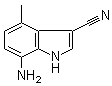7-氨基-4-甲基-1H-吲哚-3-甲腈分子结构 (CAS 289483-87-0)