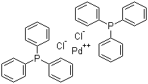 二(三苯基膦)二氯化钯分子结构 (CAS 28966-81-6)