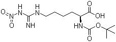 CAS 登录号：28968-64-1, Boc-N'-硝基-L-高精氨酸, N-叔丁氧羰基-N'-硝基-L-高精氨酸