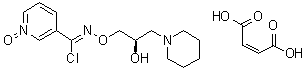 N-[(2R)-2-羟基-3-(1-哌啶基)丙氧基]-3-吡啶甲醛肟氯化物 1-氧化物 马来酸盐分子结构 (CAS 289893-26-1)