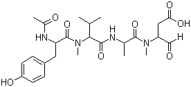 CAS # 290814-90-3, Acetyl-tyrosyl-(N-methyl)valyl-alanyl-(N-methyl)aspartal, Ac-Tyr-(NMe)Val-Ala-(NMe)Asp-CHO