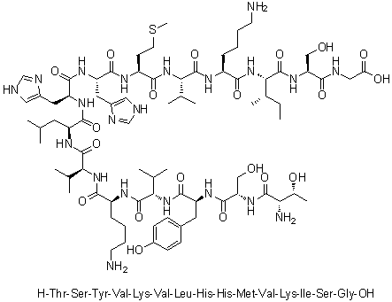 CAS 登录号：290834-06-9, L-苏氨酰-L-丝氨酰-L-酪氨酰-L-缬氨酰-L-赖氨酰-L-缬氨酰-L-亮氨酰-L-组氨酰-L-组氨酰-L-蛋氨酰-L-缬氨酰-L-赖氨酰-L-异亮氨酰-L-丝氨酰甘氨酸