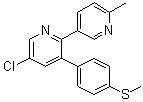5-氯-6'-甲基-3-[4-(甲硫基)苯基]-2,3'-联吡啶分子结构 (CAS 292067-97-1)