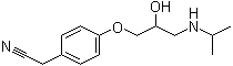 structure of CAS# 29277-73-4, 4-[2-羟基-3-[(1-甲基乙基)氨基]丙氧基]苯乙腈
