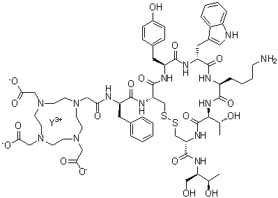 CAS 登录号：293295-66-6, [N-[[4,7,10-三[(羧基)甲基]-1,4,7,10-四氮杂环十二碳-1-基]乙酰基]-D-苯丙氨酰-L-半胱氨酰-L-酪氨酰-D-色氨酰-L-赖氨酰-L-苏氨酰-N-[(1R,2R)-2-羟基-1-(羟基甲基)丙基]-L-半胱氨酰胺环(2→7)-二硫醚]钇