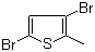 2-甲基-3,5-二溴噻吩分子结构 (CAS 29421-73-6)