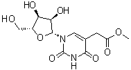 1,2,3,4-四氢-2,4-二氧代-1-beta-D-呋喃核糖基-5-嘧啶乙酸甲酯分子结构 (CAS 29428-50-0)