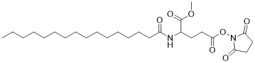 Pal-Glu(OSu)-Ome分子结构 (CAS 294855-90-6)