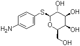 structure of CAS# 29558-05-2, 4-氨基苯基 1-硫代-beta-D-吡喃半乳糖苷