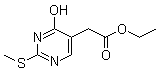4-羟基-2-(甲硫基)-5-嘧啶乙酸乙酯分子结构 (CAS 29571-44-6)