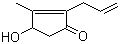 2-丙烯基-3-甲基-4-羟基-2-环戊烯-1-酮分子结构 (CAS 29605-88-7)