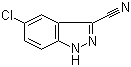 5-氯-1H-吲唑-3-甲腈分子结构 (CAS 29646-35-3)