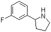 2-(3-氟苯基)-吡咯烷分子结构 (CAS 298690-72-9)