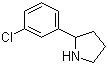 2-(3-氯苯基)吡咯烷分子结构 (CAS 298690-74-1)
