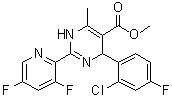 structure of CAS# 298708-79-9, 4-(2-氯-4-氟苯基)-2-(3,5-二氟-2-吡啶基)-1,4-二氢-6-甲基-5-嘧啶羧酸甲酯