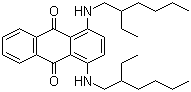 CAS # 29887-08-9 (61814-09-3), Solvent Blue 58, C.I. 617043, 1,4-Bis(2-ethylhexylamino)anthraquinone, 1,4-Bis[(2-ethylhexyl)amino]-9,10-anthracenedione, Calco Oil Blue V, Calco Oil Blue ZV, Oil Blue ZV, Pylakrome Blue LX 9074