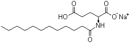 月桂酰谷氨酸钠分子结构 (CAS 29923-31-7)