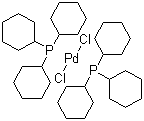 双(三环己基膦)二氯化钯分子结构 (CAS 29934-17-6)