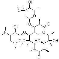 CAS # 299409-85-1, 15-Norclarithromycin, 13-Deethyl-13-methyl-6-O-methylerythromycin