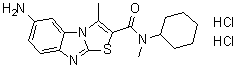6-氨基-N-环己基-N,3-二甲基噻唑并[3,2-a]苯并咪唑-2-甲酰胺二盐酸盐分子结构 (CAS 299901-50-1)