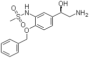 N-[2-苄氧基-5-(2-氨基-(1R)-1-羟乙基)苯基]甲磺酰胺分子结构 (CAS 300345-78-2)