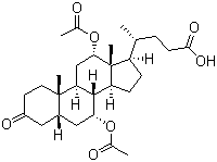(5beta,7alpha,12alpha)-7,12-双(乙酰氧基)-3-酮基胆烷-24-酸分子结构 (CAS 300386-87-2)