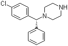 (-)-1-[(4-氯苯基)苯甲基]哌嗪分子结构 (CAS 300543-56-0)