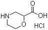 2-吗啉甲酸盐酸盐分子结构 (CAS 300582-83-6)