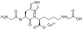 (1Z,2S)-2-[(氨基乙酰基)次氮基]-N-[(1S)-5-氨基-1-羧基戊基]-3-(1H-咪唑-5-基)丙烷亚氨酸酯乙酸(1:1:1)铜(2+)分子结构 (CAS 300801-03-0)