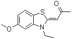 1-(3-乙基-5-甲氧基-2(3H)-苯并噻唑亚基)-2-丙酮分子结构 (CAS 300801-52-9)