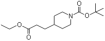 CAS # 301232-45-1, tert-Butyl 4-(3-ethoxy-3-oxopropyl)piperidine-1-carboxylate, 4-(2-Ethoxycarbonylethyl)piperidine-1-carboxylic acid tert-butyl ester