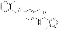 structure of CAS# 301326-22-7, 1-Methyl-N-[2-methyl-4-[(2-methylphenyl)azo]phenyl]-1H-pyrazole-5-carboxamide