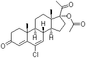 structure of CAS# 302-22-7, 醋酸氯地孕酮