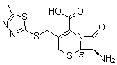 structure of CAS# 30246-33-4, 7-Amino-3-[(2-methyl-1,3,4-thiadiazol-5-ylthio)methyl]-3-cephem-4-carboxylic acid