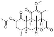黄苦木素 B 乙酸酯分子结构 (CAS 30315-04-9)