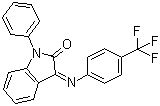 (Z)-1-苯基-3-(4-(三氟甲基)苯基亚氨)吲哚啉-2-酮分子结构 (CAS 303984-47-6)