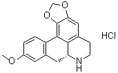 CAS # 30437-13-9, Xylopine hydrochloride, NSC 288402, 9-Methoxy-1,2-(methylenedioxy)-6abeta-noraporphine hydrochloride