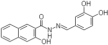 structure of CAS# 304448-55-3, 3-Hydroxy-2-naphthalenecarboxylic acid [(3,4-dihydroxyphenyl)methylene]hydrazide