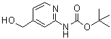 structure of CAS# 304873-62-9, [4-(羟基甲基)-2-吡啶基]氨基甲酸叔丁酯