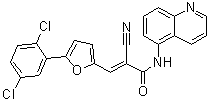 2-Cyano-3-[5-(2,5-dichlorophenyl)-2-furanyl]-N-5-quinolinyl-2-propenamide molecular structure (CAS 304896-28-4)