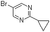 structure of CAS# 304902-96-3, 5-Bromo-2-cyclopropylpyrimidine