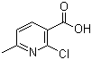 structure of CAS# 30529-70-5, 2-Chloro-6-methylnicotinic acid