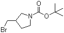 3-(溴甲基)吡咯烷-1-甲酸叔丁酯分子结构 (CAS 305329-97-9)